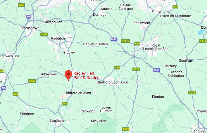 Ragley Hall Google Maps Pin